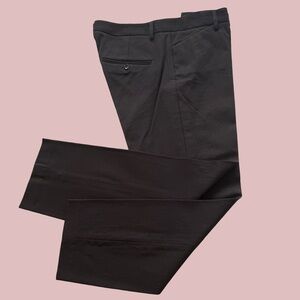 GAP Black Stretch Twill Cropped Flat Front Trousers